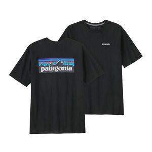 Patagonia Men’s Responsibili-Tee Black Graphic Pocket T-Shirt Size Medium